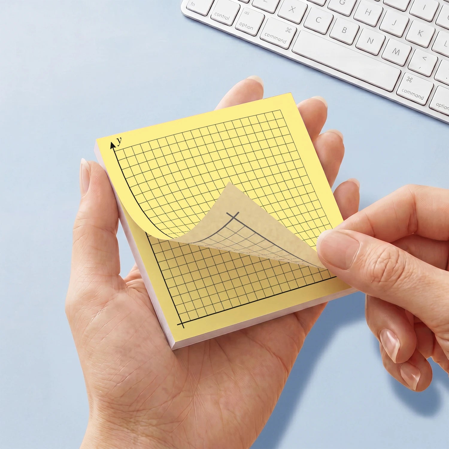 4 Pcs 200 Sheets Total Student Math Sticky Notes, Coordinate Grid Graph Paper Memo Pads, Multiplication Table Notepad