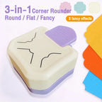 Corner Rounder Mini Corner Trimmer Round Corner DIY Paper Card Photo Planner Cutting Supplies 3 Way Punch Board Photo Cutter