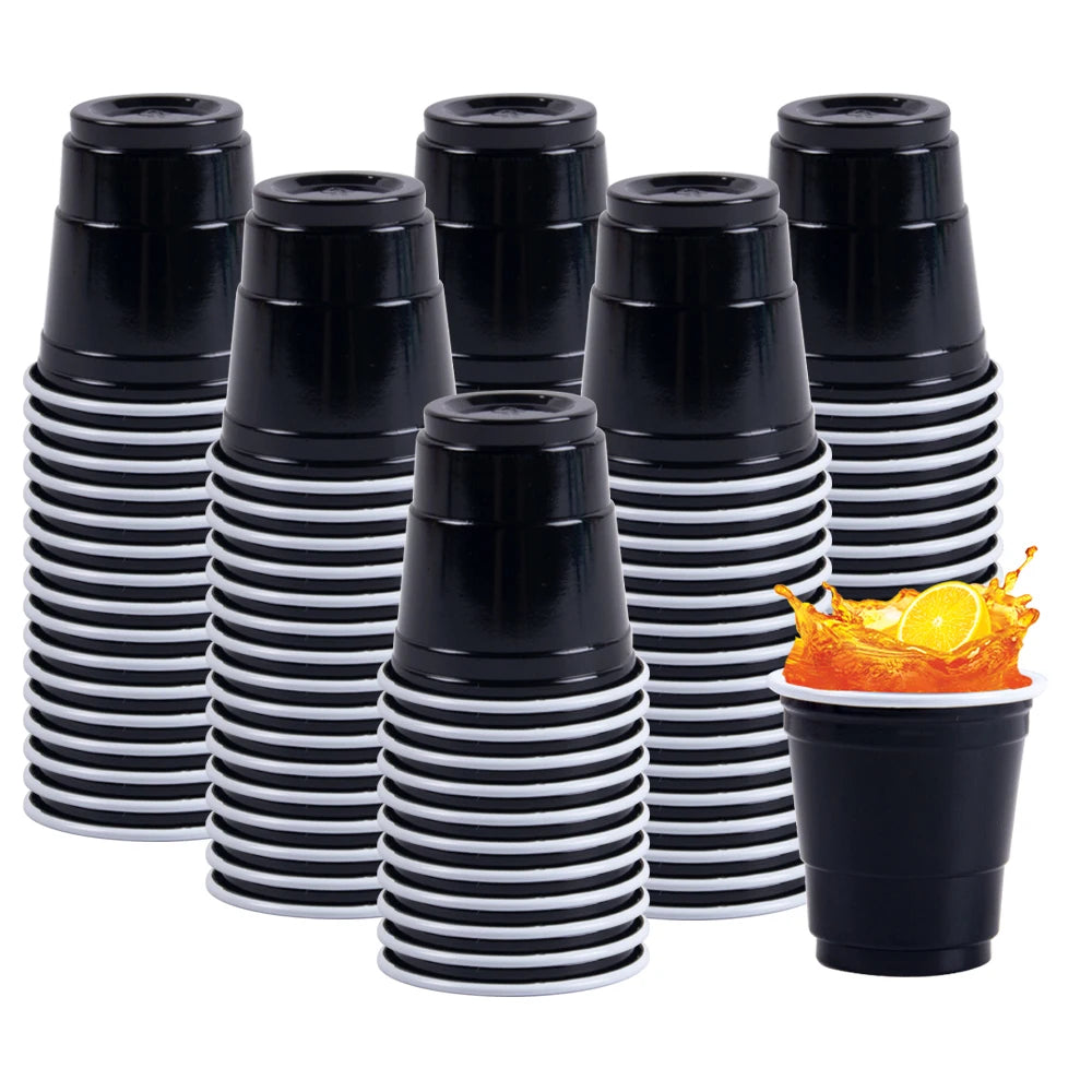 50pcs Mini Plastic Disposable Cups Drinking Cups Wine Cup for Celebration Bachelorette Party Events Wedding Birthday Supplies
