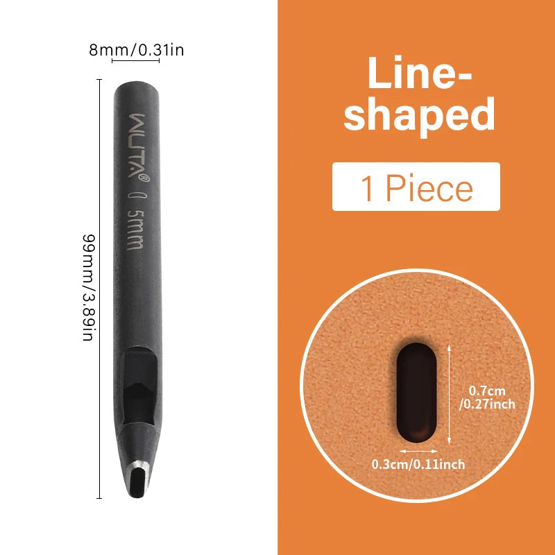 WUTA 5mm Flower Leather Belt Hole Puncher Leather Hollow Punching Tool DIY Craft for Leather Watch Band,Fabric,Plastic,Paper 1pc