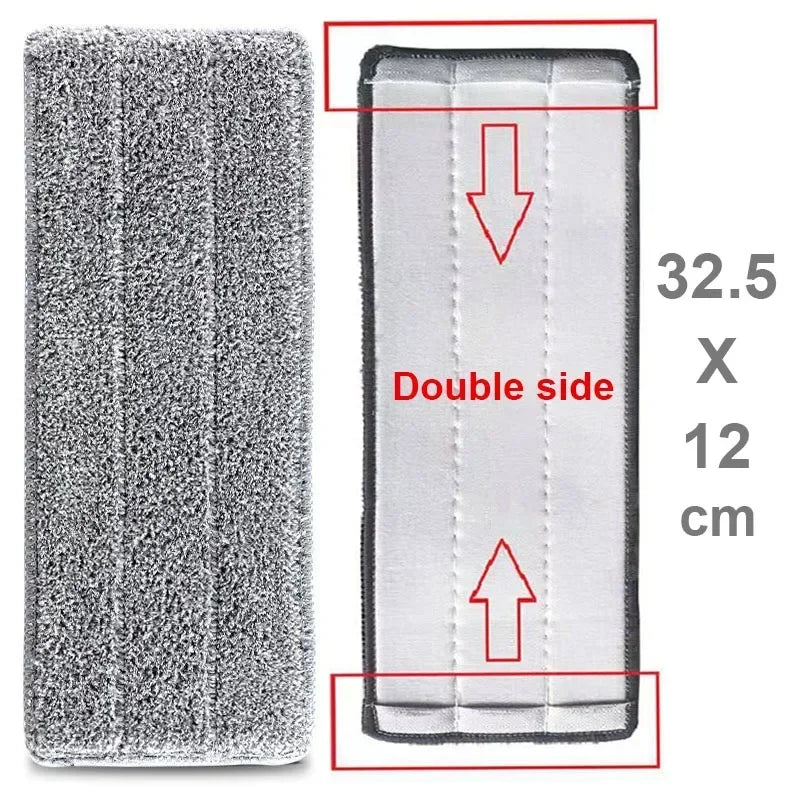 Replace Mop Head Microfiber Replacement Head Floor Cleaning Cloth Pads Flat Squeeze Hand Free Wringing Tools for Home, Kitchen