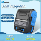 Milestone 80mm 2inch Wireless Bluetooth Thermal  Receipt Printer Receipt Label Maker Portable Sticker Label Printer Portable