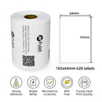 4" x 2.5" Affordabel Direct Thermal Labels 102x64mm 620 label per roll water oil alcohol resistance for shipping use
