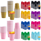 50pcs Mini Plastic Disposable Cups Drinking Cups Wine Cup for Celebration Bachelorette Party Events Wedding Birthday Supplies