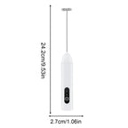 Handheld Milk Frother Wand Rechargeable Foam Stirrer Whisk Cappuccino Foam Maker for Milk Latte Chocolate Coffee Cafe Home