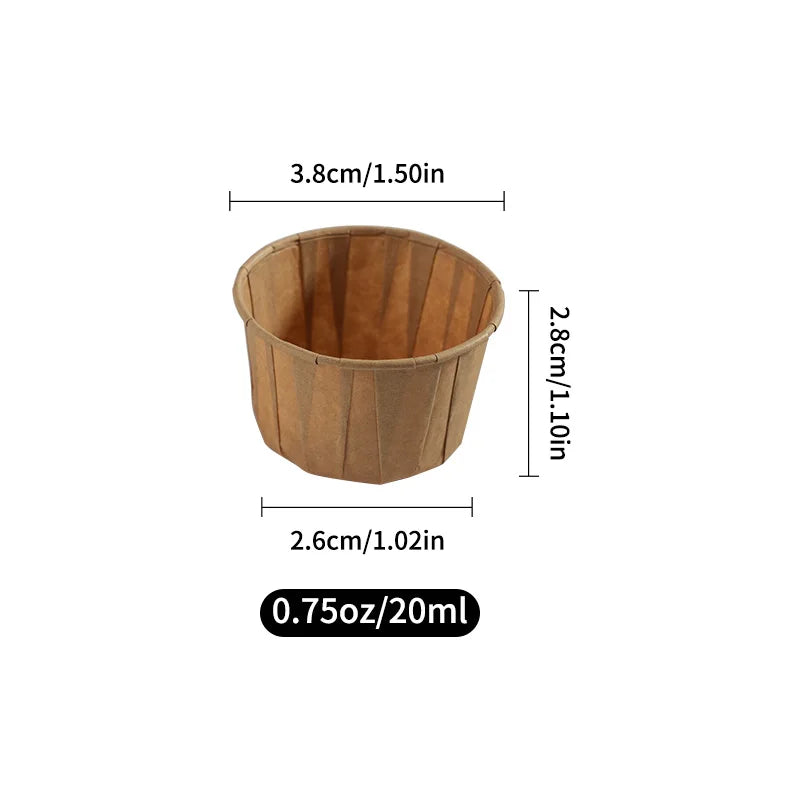 100/200pcs Disposable Paper Leak-proof Food Dipping Cup 0.75/1/2 oz Cup Suitable For Medicine Dispensing Supermarket Tasting Cup