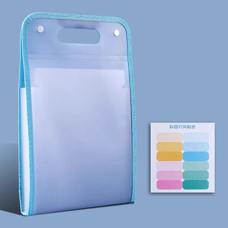 13 Pocket File Folders Portable A4 Letter Size Macaron Color Accordian Document Organizer Classroom Office Home Storage[S13]