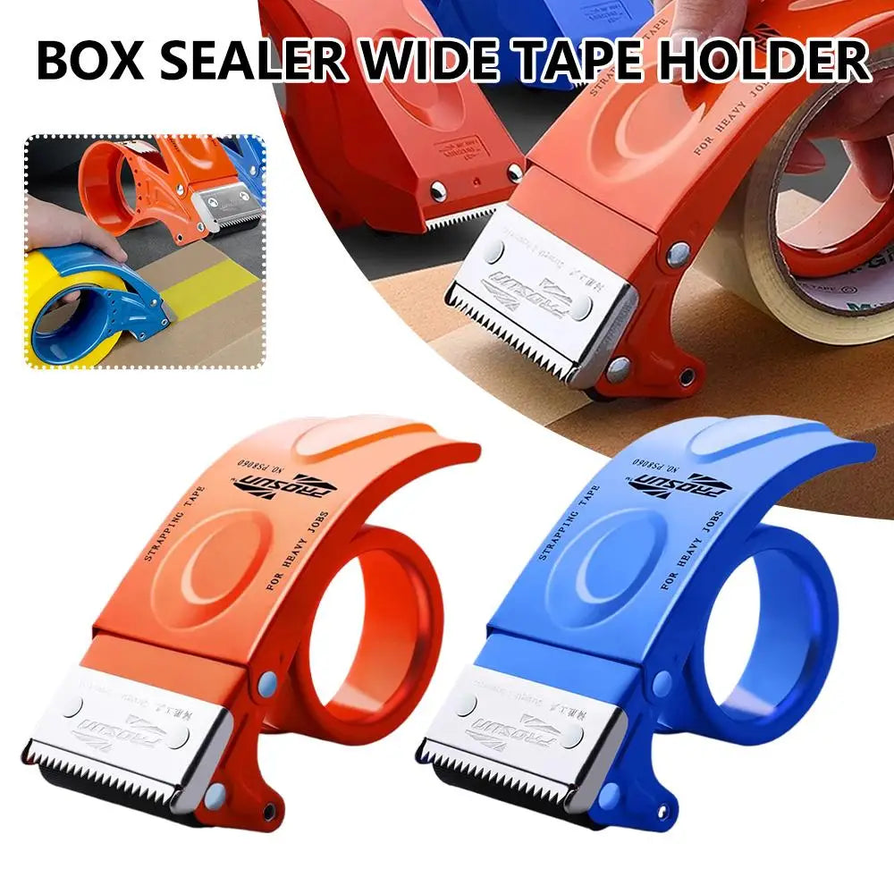 Metal Packing Tape Dispenser 2inch Wide Tape Dispensers, Wide Packing Packaging Sealing Tape Cutter with Safety Protection