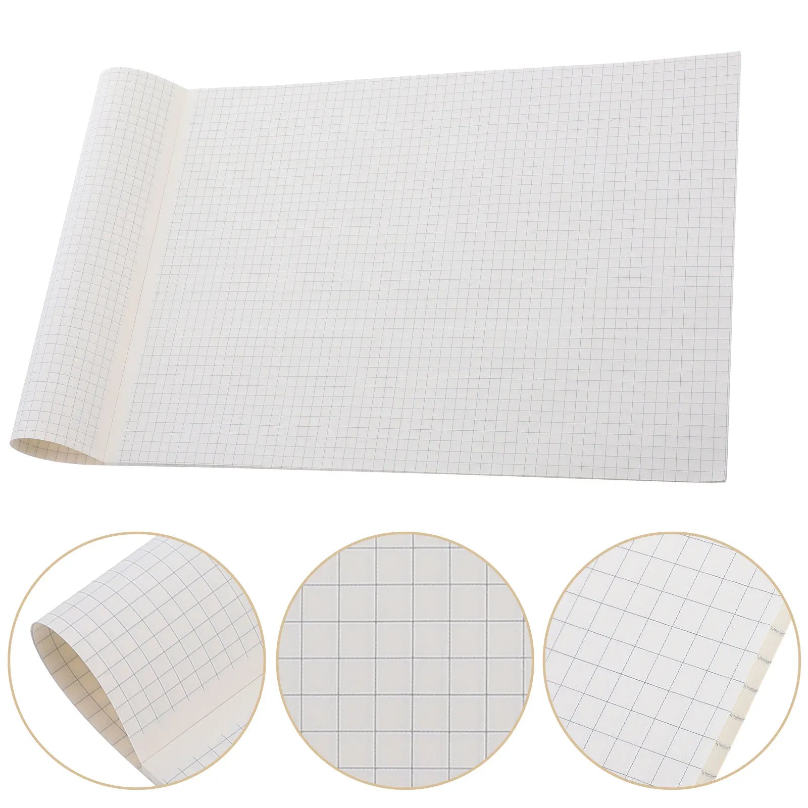 40Sheets Thickened Graph Paper Notebook Clear Layout Double Sided Grid Paper Drafting Engineering Pad Math Drawing Papers Back