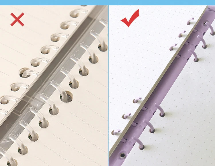Candy-colored Metal Loose-leaf Iron Clip Macaroon 6-hole Binder A5 Binder Loose-leaf  Binder Clips Notebook Loose-leaf Rings