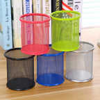 Multifunction Round/Square Mesh Pen Pot Multicolor Pen Holder Desk Tidy Stationery Organiser Pencil Storage Stationery Organiser
