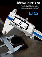 ET52 Stainless Steel 0.01mm High Precision Measure 150mm Digital Caliper mm/inch/Fraction Zero Setting Electronic Caliper