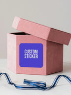 1/60/120pcs Custom Square PVC Stickers Waterproof Personalized for Party, Label, Packaging