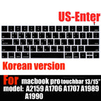 Keyboard Cover Skin for MacBook Pro with Touch Bar 13" and 15" ( Model Number A2159 A1706 A1707 A1989 A1990, 2016-20129 Release)