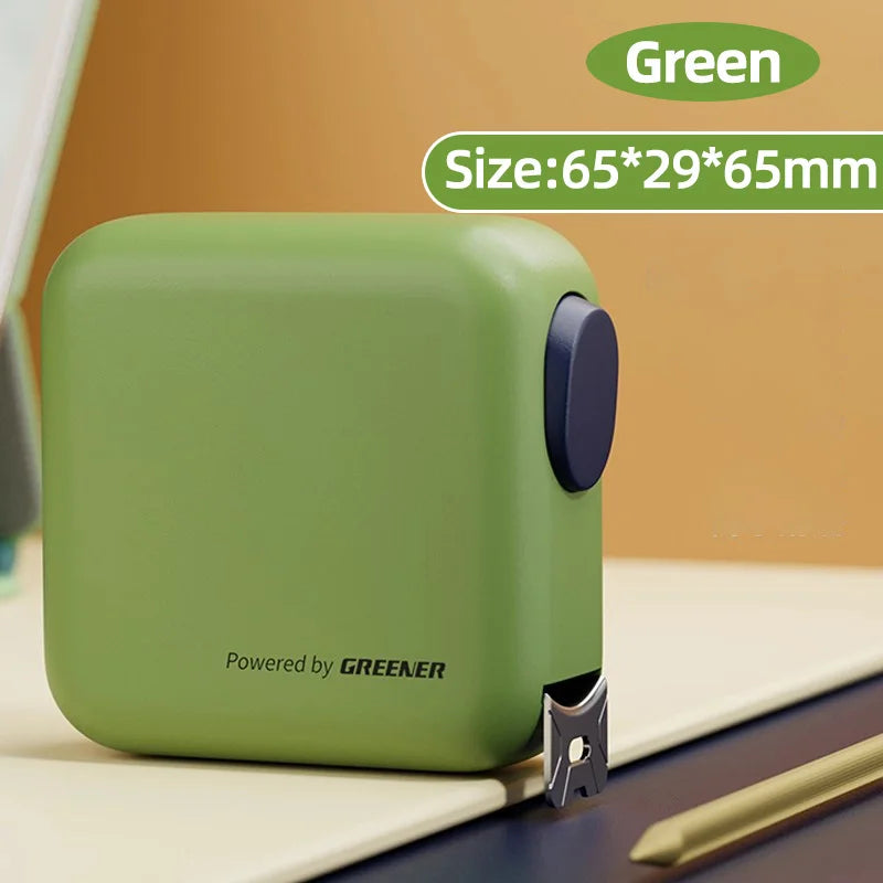 GREENERY 3/5M Meters Metric Tape Measure Fashionable Color Options Anti-Drop Self-Locking Measuring Tape Compact Accurate