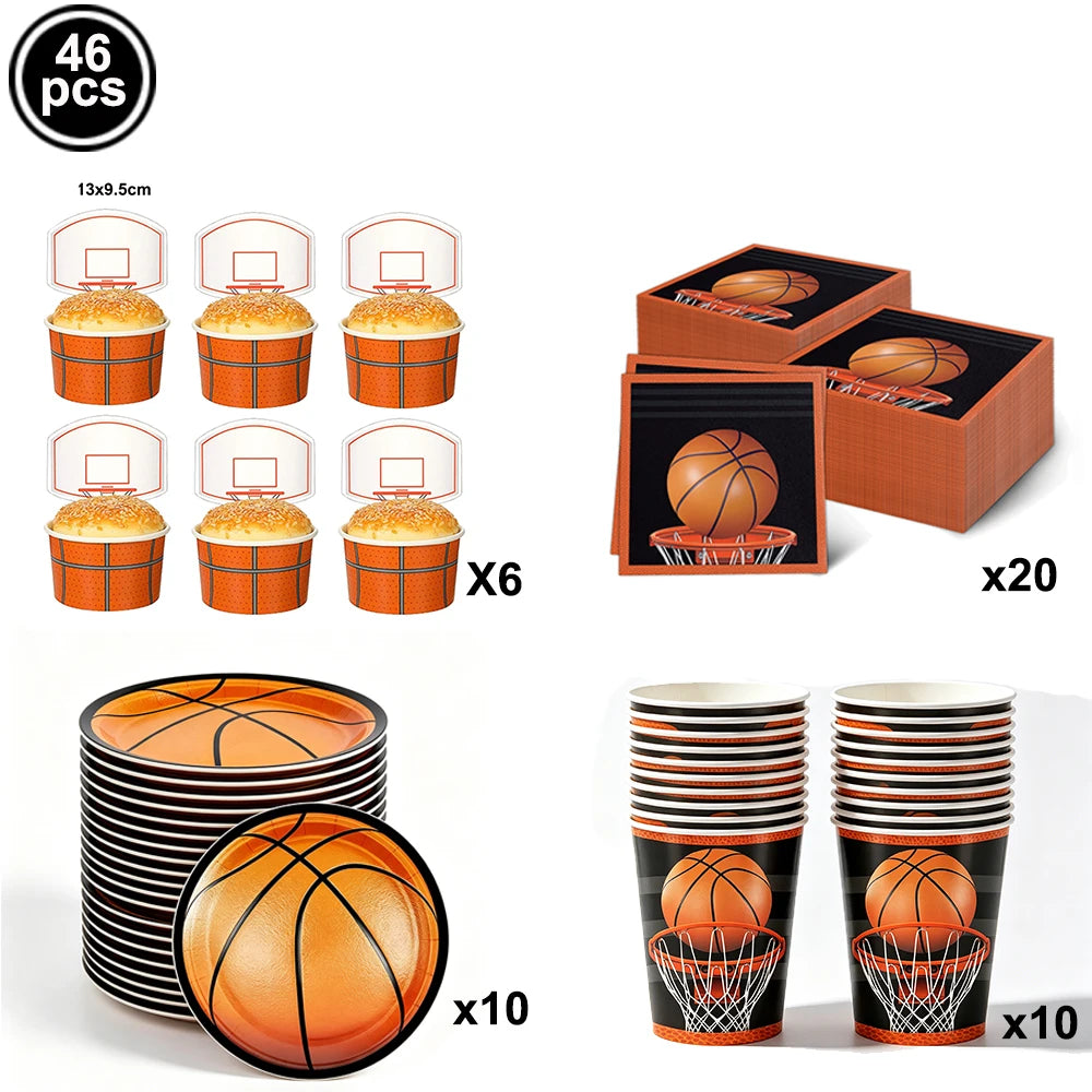 Basketball Tablecloths Basketball Party Decorations Rectangular Plastic Table Cover Boys Basketball Theme Birthday Party Supplie