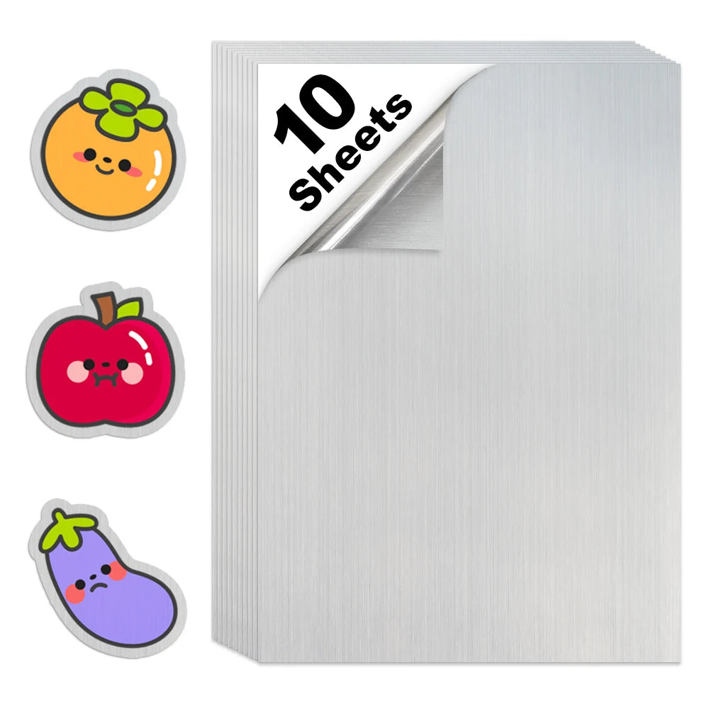 10 Sheets A4 Vinyl Sticker Paper Transparent Printabe Label for Inkjet Printer Self Adhesive Copy Paper Waterproof Sticker Decal