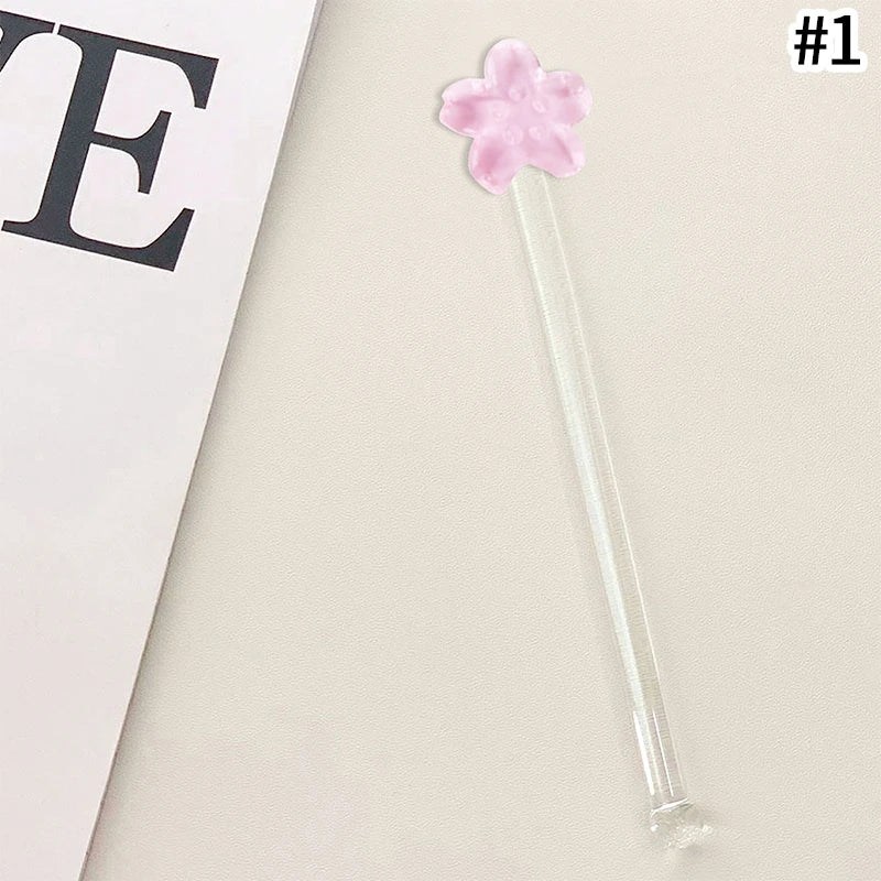 Glass Stirring Rod Moon Star Shape Stir Bar Coffee Cocktail Mixing Sticks Home Party Transparent Aesthetic Cocktail Muddler