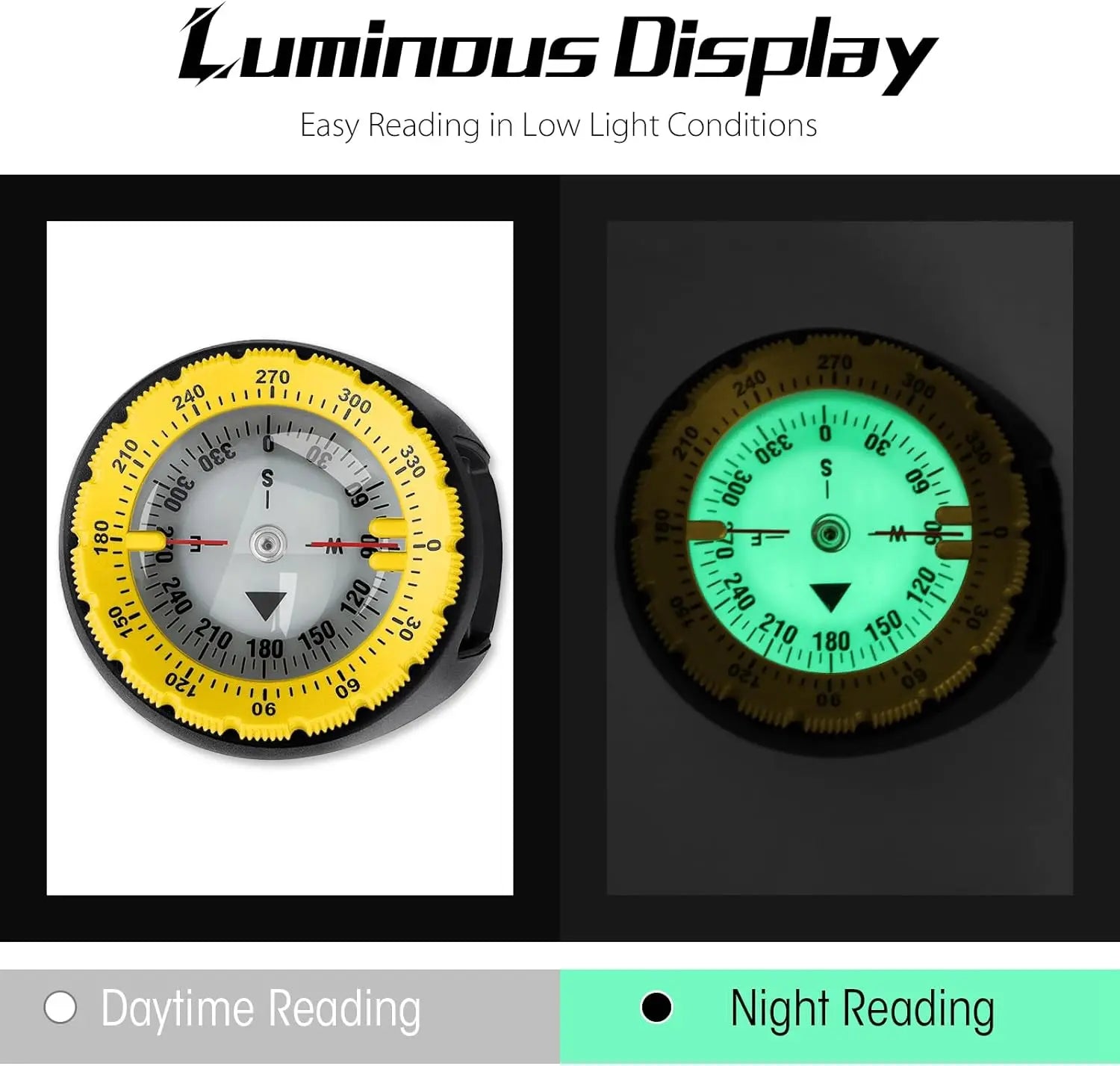 Digital Underwater 50m Diving Compass Professional Waterproof Navigator Digital Scuba Luminous Balanced Watch Swimming Outdoor