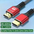 MINGCVIL 48Gbps HDMI-compatible Cable 8K 60Hz 1m 2m 3m 5m HDMI-compatible 2.1 Cable 4K 120Hz HDR 3D Effect Video for HDTV PC