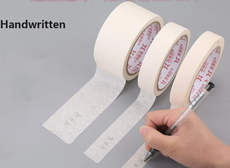 Masking Tape White Color  Sealing Self Adhesive Tape Car Painting Shelter Decoration Paper Tape Waterproof 20m / roll