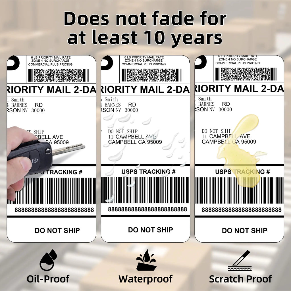 4x6 Inch Direct Thermal Label 100/200/300 Sheets Adhesive Shipping Labels Paper for 9220/9210/246S DHL UPS Express Barcode