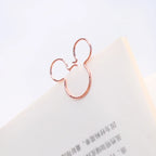 20pcs cartoon gold rose gold Paperclip on Book Paper Creative Paper Clips Students Stationery Office School Binding Supplies