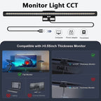 Wiscolor Computer Monitor LED Screen Hanging Light Bar Remote Control Stepless Dimming Eyescare USB Lightbar Reading Desk Lamp
