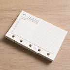 M5/A8 Loose Leaf Notebook Refill Spiral Binder Inner Page Weekly Monthly To Do Line Dot Grid Inside Paper Stationery
