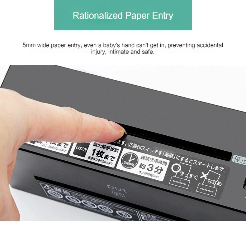 Low-Power Battery Electric Paper Shredder for Office And Household Mini Convenient Document Miniature Long Strip Shredder
