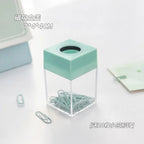 18pcs Paperclips Macaron Color Ins Paper Clip Storage Box Protable Stationery High Capacity Storage Box Office Binding Supplies