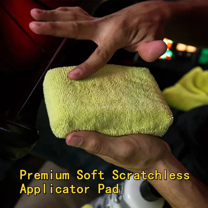 8PCS Microfibre Car Wax Applicator Pads Soft Rectangle Foam Auto Detailing Wax Sponge Paint Care Polishing Pad for Auto Cleaning