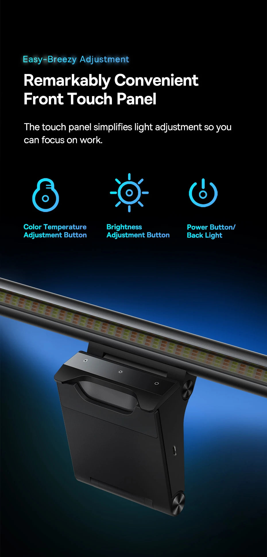 Baseus Screen Light Desk Lamp Computer Light Screen Hanging Light New Table Lamp LCD Monitor Laptop Light USB Study Read Lamp