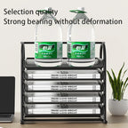 Sliding Paper Tray Organizer Metal Mesh Desktop File Storage Rack Document Letter Holder for Office Home School Classroom