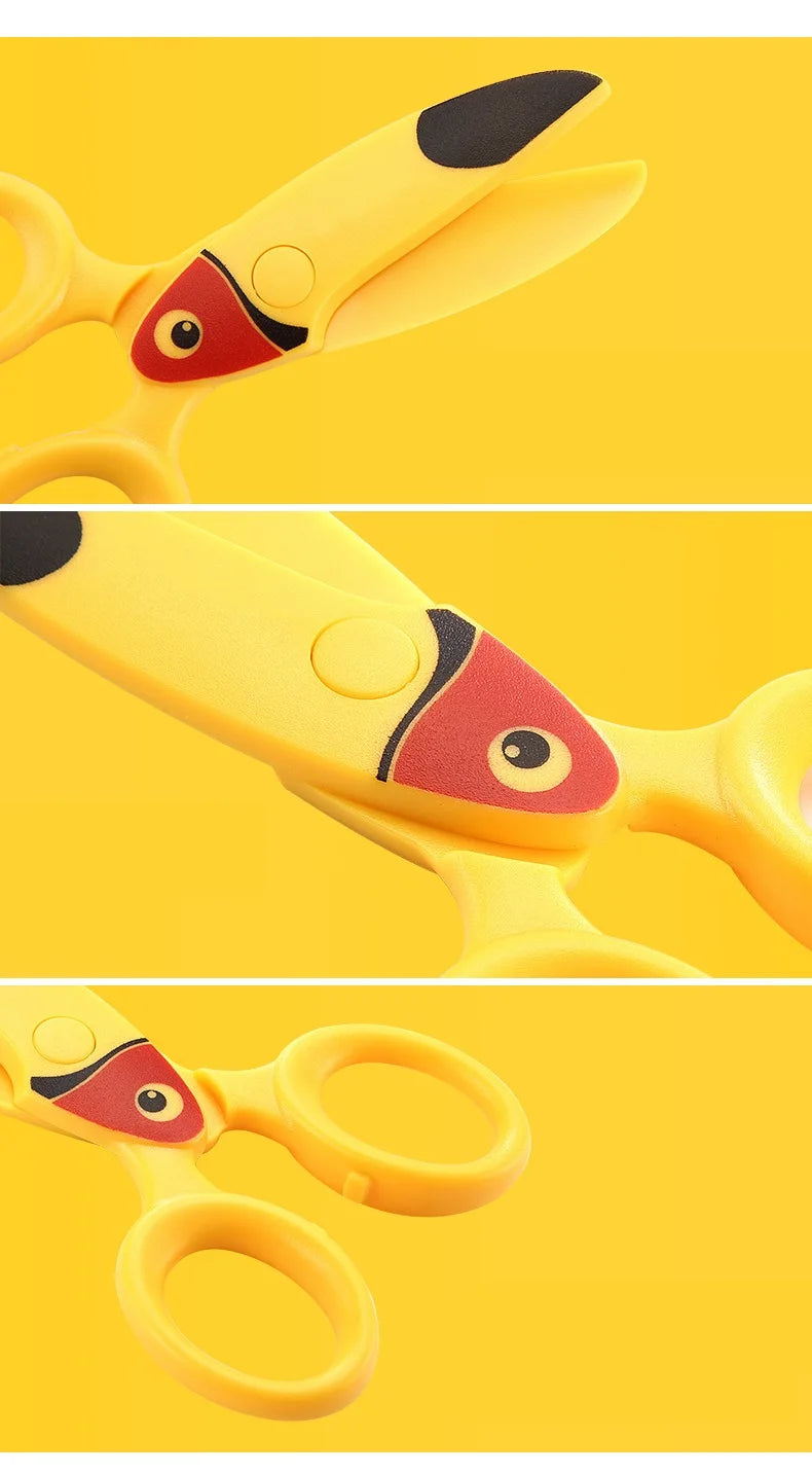 1pcs Kids Safety Scissor Cute Cartoon Plastic Knife Cutter for Children DIY Paper Handwork Office School Student F7231