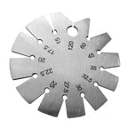 Stainless Steel Round Gauge Diameter Bevel Gauge Angle Protractor Thickness Gauge 15° 20° 22.5° 30° 45° 60° 120° Measuring Tool