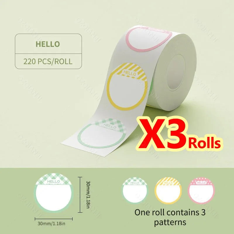 NiiMBOT B21 B1 Round Sticker Labels Sticker Self-adhesive Waterproof Thermal Label Paper For Niimbot Mini Portable Label Maker