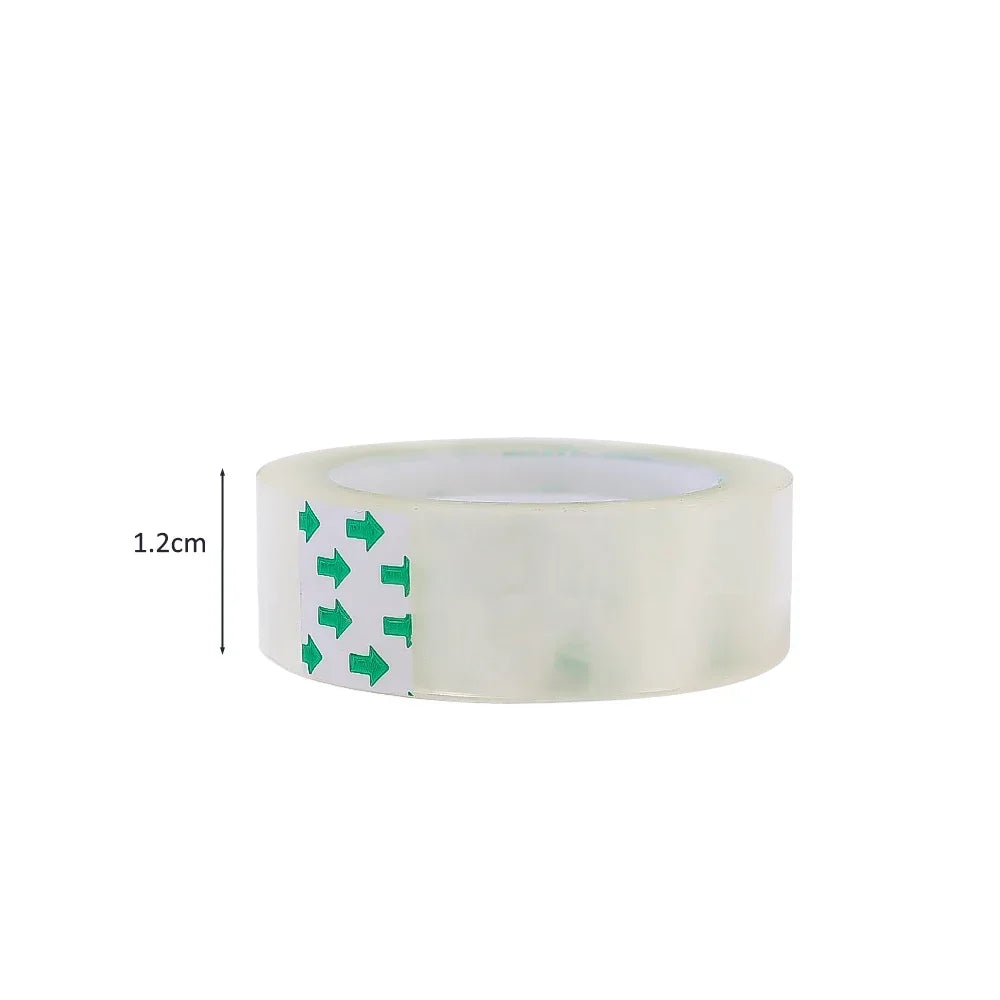 1-3Roll Transparent Tape Width 8/12/18mm Packing Tape Traceless Students Adhesive Tape Packaging Tool Stationery Office Supplies