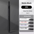 Multifunctional 4-color-in-one gravity-sensing pen metal ballpoint pen/Mechanical Pencil,Black/Red/Blue Ink Oil Signing canetas