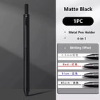 Multifunctional 4-color-in-one gravity-sensing pen metal ballpoint pen/Mechanical Pencil,Black/Red/Blue Ink Oil Signing canetas