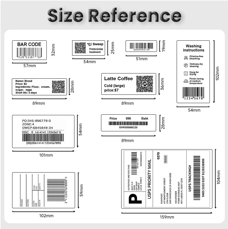 4" x 2.5" Affordabel Direct Thermal Labels 102x64mm 620 label per roll water oil alcohol resistance for shipping use