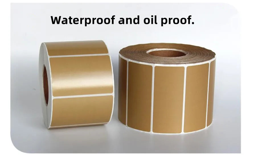 Direct Thermal Label Roll Width20mm-60mm Kraft Adhesive Thermal Barcode Sticker Shipping label for Zebra Godex Gprinter Xprinter