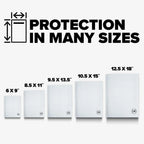 Large Poly Bubble Mailer Envelope Padded Shipping Bags 10.5 x 15 Inches Size 5 Strong Waterproof Protective Packaging for Mailing Clothes Books Documents Ecommerce Shipping Supplies Made with 50% Recycled Plastic White