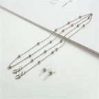 Fashion Reading Glasses Chain Pearl Flower Glasses Hanging Rope Anti-Lost Eyewear Mask Lanyard Women Sunglasses Glasses Chain
