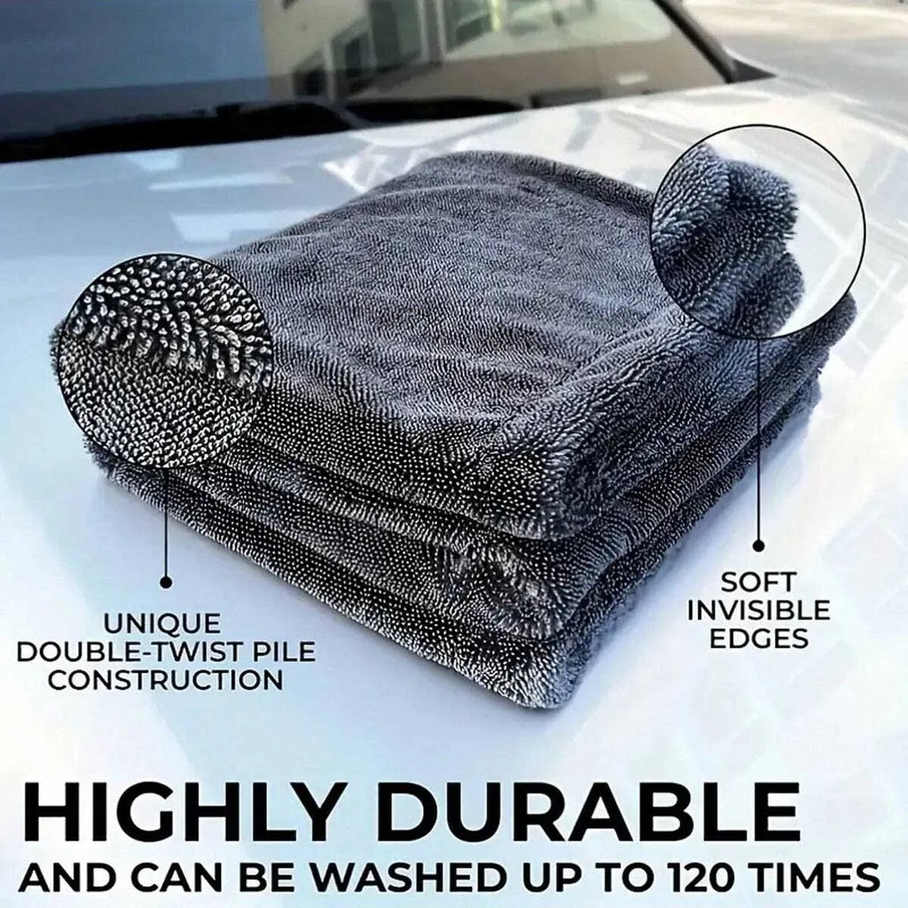 Microfiber Car Cleaning Towel - Absorbent, professional glass and vehicle detailing cleaning cloth for home and car maintenance