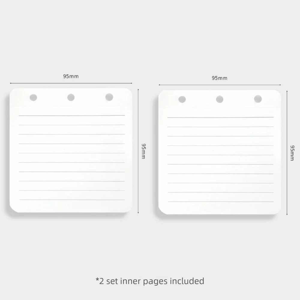 Multi-functional 3-Ring Binder Loose-Leaf Notebook PU Leather Cover Portable Notepad Refillable Memo Pad School Office Supplies