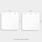 Multi-functional 3-Ring Binder Loose-Leaf Notebook PU Leather Cover Portable Notepad Refillable Memo Pad School Office Supplies