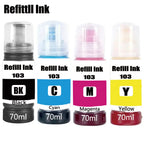 T103 103 104 Refill Dye Ink For Epson Eco Tank L1110 L3100 L3110 L3111 L3116 L3150 L3151 L3156 L3160 5190 Desktop Printer