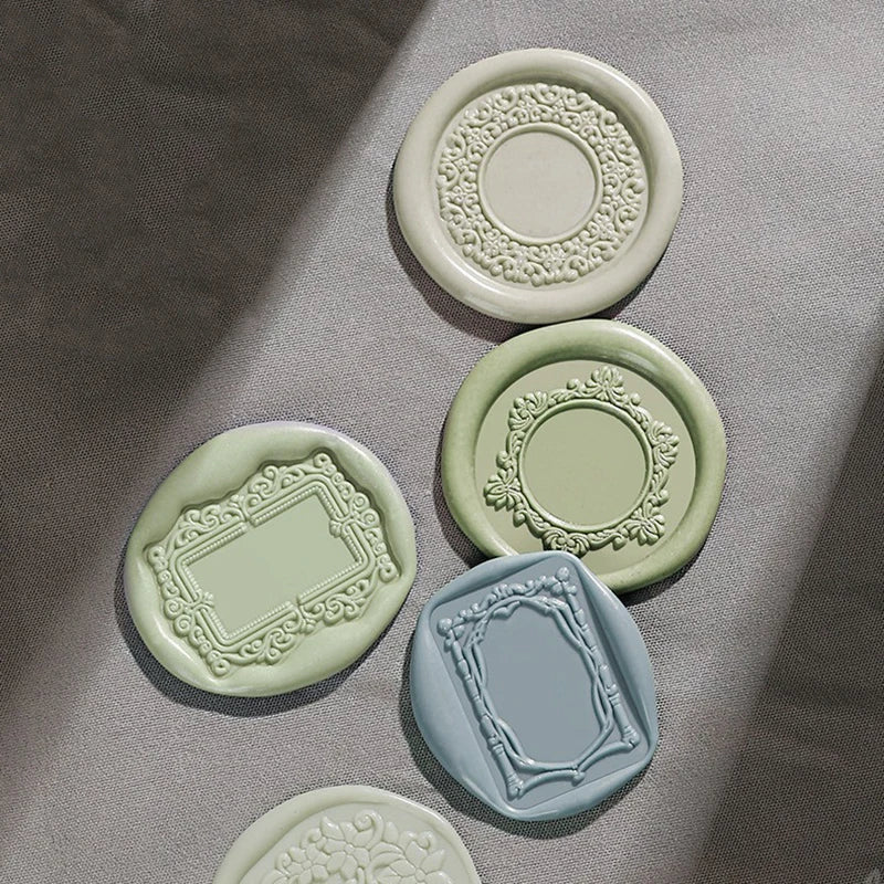 Fire Paint Seal Wax Stamp Heads Photo Frame Series Sealing Wax Stamp Head For DIY Scrapbooking Envelope Wedding Party Invitation