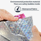 50Pcs Delivery Package Packaging Holographic Mailer Packing Bag Laser Pink Shipping Bags Bubble Envelope Small Business Supplies